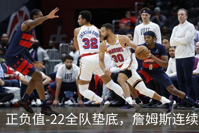 正负值-22全队垫底，詹姆斯连续3场这项数据都是76人首发最差